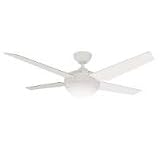 Hunter Fans 21591 50" Sonic Contemporary Energy Star White Ceiling Fan w/ Light, Remote & Blades