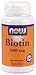 Biotin by NOW Foods - (5mg - 60 Vegetarian Capsules)