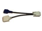 Dell X2026 (M) DVI to (F) DVI & (F) VGA Dual Head Cable -Splitter