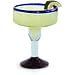 Mexican Glass Margarita Blue Rim