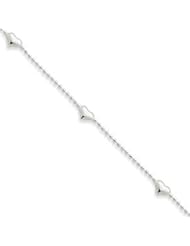 Sterling Silver W/Heart Link Necklace QG1435-18"