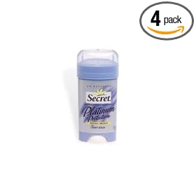 Secret Platinum Protection Soft Solid Antiperspirant & Deodorant, Spring Breeze Scent, 2.6-Ounce Stick (Pack of 4)