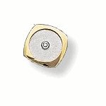 14K Two Tone and Diamond Tie Tack