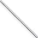 Necklace 1.25mm Sqare Franco Chain Sterling Silver (Available in Sizes 7, 8, 16, 18, 20, and 24 Inches)