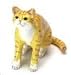 Dollhouse Miniature Gold Tabby Shorthair Resin Kitten