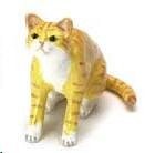 Dollhouse Miniature Gold Tabby Shorthair Resin Kitten