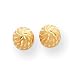 14k Satin and Diamond-Cut 5mm Ball Post Earrings