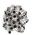 Improving Lifestyles Ribbon Style Ring with Specs of Color Black