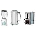 Kalorik Kalorik Aqua 500 Watt Blender, 10 cup Coffee Maker, Cordless Jug Kettle, Stainless Steel - AQUAKIT