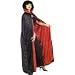 Extra Long Velvet Lined Cape Black & Red