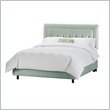 Skyline Shantung Reflection Tufted Upholstered Fabric Bed