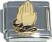 Clearly Charming Praying Hands Italian Charm Bracelet Link