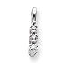 14k White Gold Diamond Three Stone Pendant