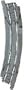 Life-Like Trains Power-Loc   HO Scale Track - 18" Radius Curved Terminal Rerailer, Nickel Silver