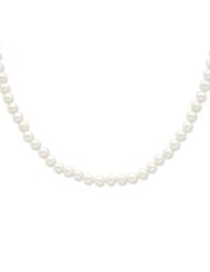Sterling Silver 6-7mm White Freshwater Cultured Pearl Necklace