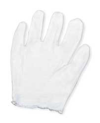 Condor 4JD02 Glove, Inspect, Cotton, Mens, White, Pr, Pk12