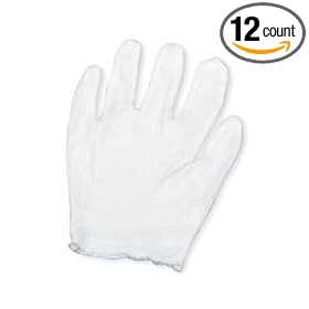 Condor 4JD02 Glove, Inspect, Cotton, Mens, White, Pr, Pk12
