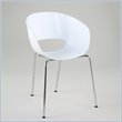IMAGE OF ITALMODERN Michele Side Chair, White, Set of 4