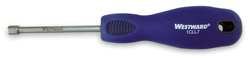 Westward 1CLL7 Nut Driver, Hex 5mm, Black, Steel