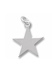 Rembrandt Charms, Star Charm in Solid Sterling Silver or Gold, Engravable