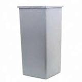 Square Waste Container, Untouchable, 23 Gallon, Gray RUB356900GRA