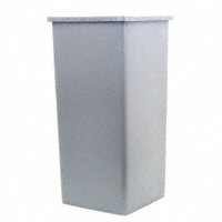 Square Waste Container, Untouchable, 23 Gallon, Gray RUB356900GRA