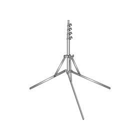Lowel Uni-stand, 7'-11' Lightstand with 5/8 Mounting Stud, 5 Section with 4 Risers, Gun Metal Gray.