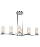 Access Lighting 50507-BS/FRC Proteus - Six Light Chandelier, Brushed Steel Finish with Frosted and Clear Glass