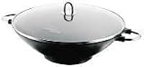 Bodum 14.5 Cast Iron Wok with Glass Lid