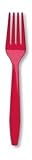 Apple Red Plastic Forks 24 pc.