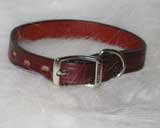 Hamilton Leather Creased Leather Collar Burgundy 3 4 X18 - LM1 18BU