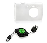 Canon PowerShot SD1100 IS FlexiSkin and miniSync Bundle (Frosted Clear)
