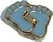 Blue Baby Feet Floating Charm for Heart Lockets