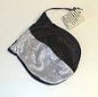 Gallant Hand: Velvet Gamer Dice Bag - Black & Silver (5"x7") - Holds Approximately 90-100 Dice