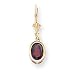 14k 8x6mm Oval Garnet Leverback Earrings