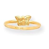 14k Butterfly Childrens Ring - Size 3