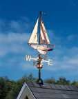 Copper Sailboat Weathervane