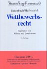 Beck'sche Kurzkommentare, Bd.13A, Wettbewerbsrecht