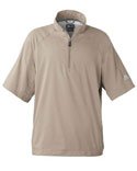 Adidas Men's ClimaProof Short Sleeve Wind Shirt - Khaki/White