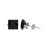 Nickel Free 3mm Princess Cut Black Cubic Zirconia .925 Sterling Silver Post Stud Earrings