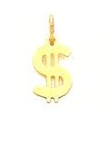 Charm - 14kt Gold Polished Dollar Sign Charm