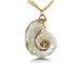 Mother of Pearl Snail Shell Pendant with Y/G Overlay