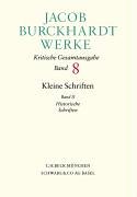 Cover image : Jacob Burckhardt Werke: 8 Dleine Schriften Ii Historische Schriften