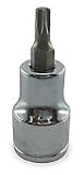 Westward 1EZJ8 Torx Bit Socket, 1/4 Drive, T10, 1 5/8 In L