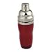 Stainless Steel and Red Acrylic Shaker, 16 Ounce (04-0454)