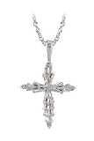 14kt. White Gold, 1 / 2 ct. tw. Diamond Cross Pendant - B0000T2K2W