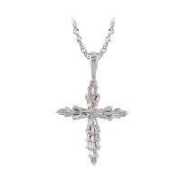 14kt. White Gold, 1 2 ct. tw. Diamond Cross Pendant by Fred Meyer Jewelers