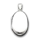 Sterling Silver Large Oval Domed Locket