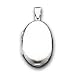 Sterling Silver Large Oval Domed Locket
