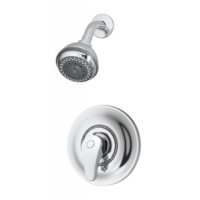 Symmons Allura Pressure balancing mixing valve with lever handle and three mode shower head 76-1-143-STN